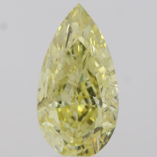 1.03 carat Fancy Intense  Yellow-SI2 Natūralus Pear Deimantas (1)