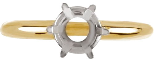 Sužadėtuvių Žiedas „Solitaire“ 14k yellow/white gold Round 11mm (4)