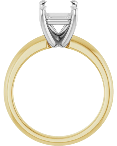 Sužadėtuvių Žiedas „Solitaire“ 585 Baltojo Ir Geltonojo Aukso Emerald 9mm x 7mm (2)