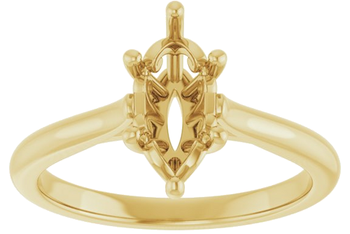 Sužadėtuvių Žiedas „Solitaire“ 10k yellow gold Marquise 10mm x 5mm (3)