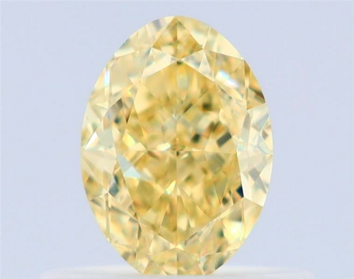 0.56 carat Fancy Yellow-VVS2 Natūralus Oval Deimantas (1)