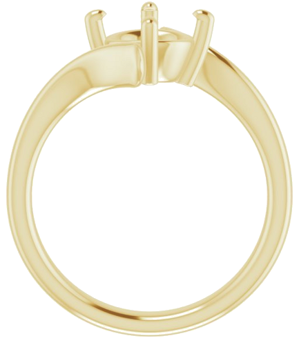 14K Yellow  7.4 mm Round Solitaire Engagement Ring Mounting (2)