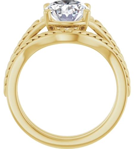 Sužadėtuvių Žiedas „Solitaire“ 14k yellow gold Oval 10mm x 8mm (7)
