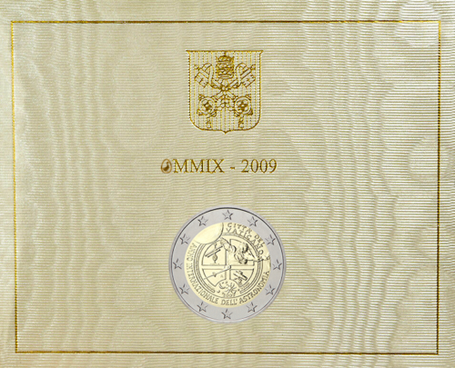2009 Ватикан Международный год астрономии монета 2 евро (2)