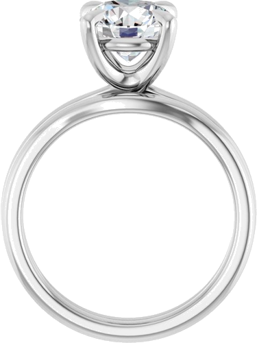 Sužadėtuvių Žiedas 14k white gold Round 8mm (7)