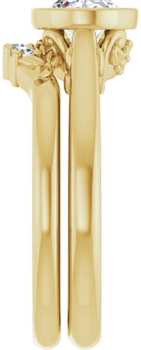 Sužadėtuvių Žiedas „Bezel-Set“ 14k yellow gold Oval 8mm x 6mm (9)