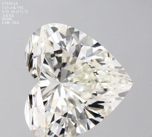 3.15 carat K-VS1 Natūralus Heart Deimantas (1)