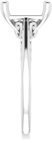 Sužadėtuvių Žiedas „Solitaire“ 14k white gold Round 11mm (4)