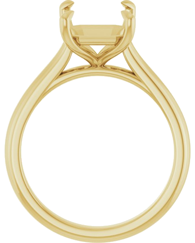 Sužadėtuvių Žiedas „Claw-Prong“ 10k yellow gold Emerald 10mm x 8mm (2)