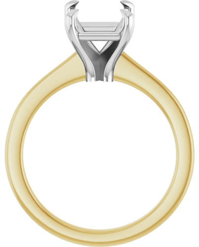 Sužadėtuvių Žiedas „Claw-Prong“ 14k yellow/white gold Emerald 9mm x 7mm (2)
