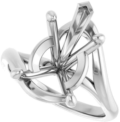 Sužadėtuvių Žiedas „Bypass“ 925 Sidabro Pear 15mm x 10mm (5)
