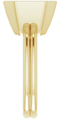 Sužadėtuvių Žiedas „Bezel-Set Solitaire“ 585 Geltonojo Aukso Asscher 10mm (4)