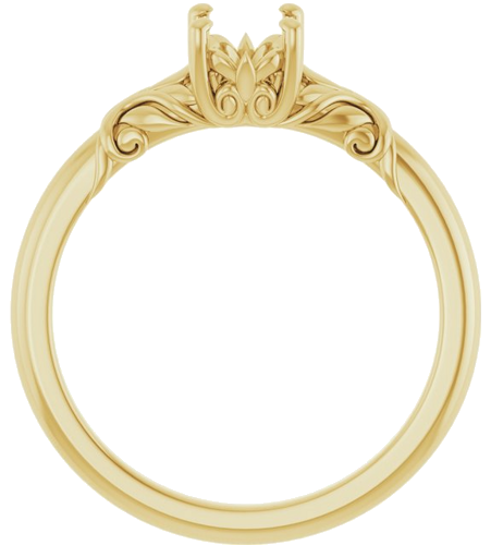 Sužadėtuvių Žiedas „Solitaire“ 14k yellow gold Oval 7mm x 5mm (2)