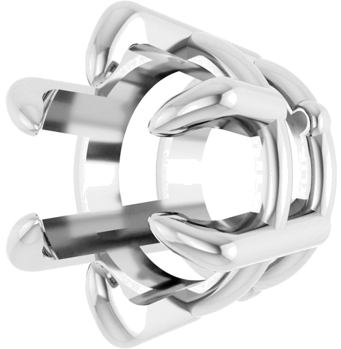 Pakabukas „Solitaire“ 585 Baltojo Aukso Round 6.5mm (2)