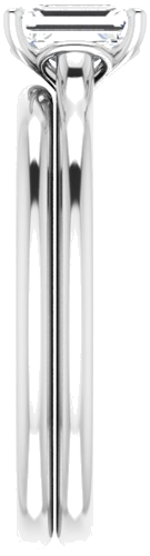 Sužadėtuvių Žiedas „Solitaire“ 585 Baltojo Aukso Emerald 6mm x 4mm (9)