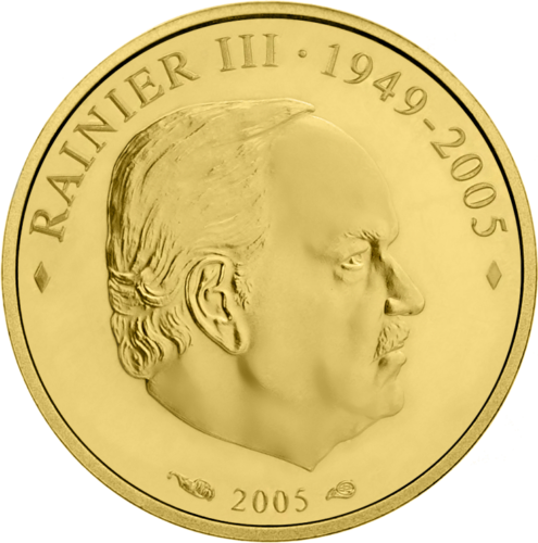 2005 Монако Альберт II/Ренье III 10 евро золотая монета (1)
