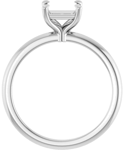 14K White 5.5x5.5 mm Square Solitaire Engagement Ring Mounting (2)