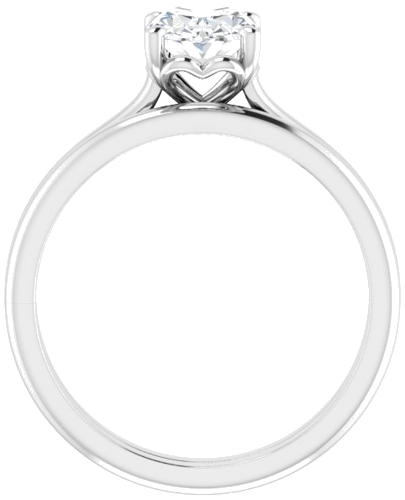 Sužadėtuvių Žiedas „Solitaire“ 585 Baltojo Aukso Oval 8mm x 6mm (7)