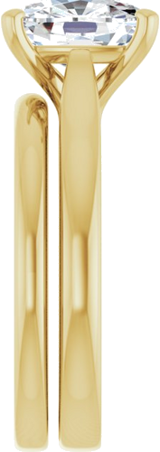 Sužadėtuvių Žiedas 14k yellow gold Elongated Cushion 9mm x 7mm (9)