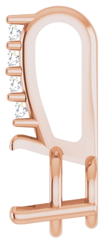 14K Rose .03 CTW Natural Diamond Semi-Set Pendant (3)