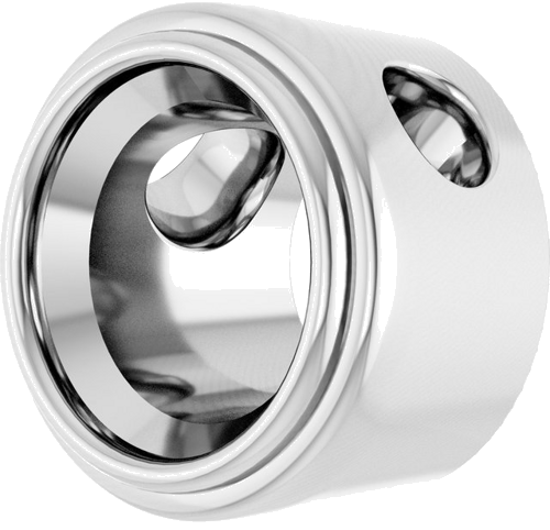 Pakabukas „Bezel-Set Solitaire“ 14k white gold Round 5.2mm (2)