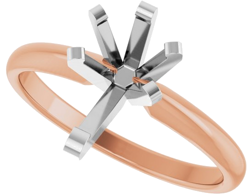 Sužadėtuvių Žiedas „Solitaire“ 585 Baltojo Ir Rožinis Aukso Pear Shape 10mm x 6mm (5)