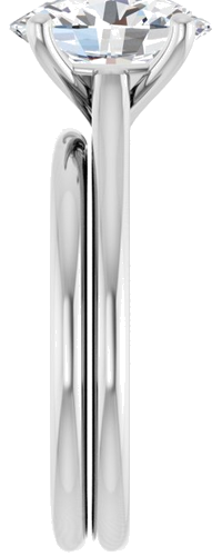Sužadėtuvių Žiedas „Accented“ 950 Platinos Oval 10mm x 8mm (9)