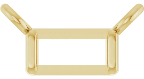 Pakabukas „Solitaire Channel-Set“ 14k yellow gold Straight Baguette 3.5mm x 2mm (1)