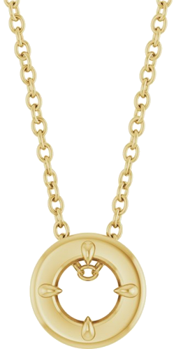 Pakabukas „Claw-Prong Bezel-Style Solitaire“ 14k yellow gold Round 4mm (1)