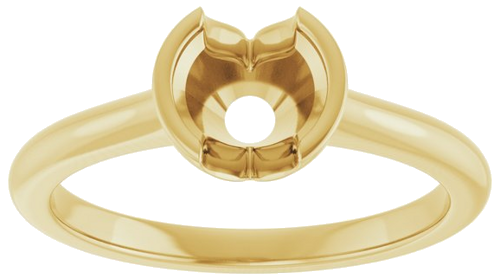 Sužadėtuvių Žiedas „Half-Bezel Solitaire“ 14k yellow gold Round 6mm (3)
