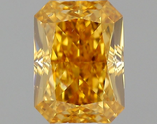 0.65 carat Fancy Deep Orangey Yellow-SI1 Natūralus Radiant Deimantas (1)