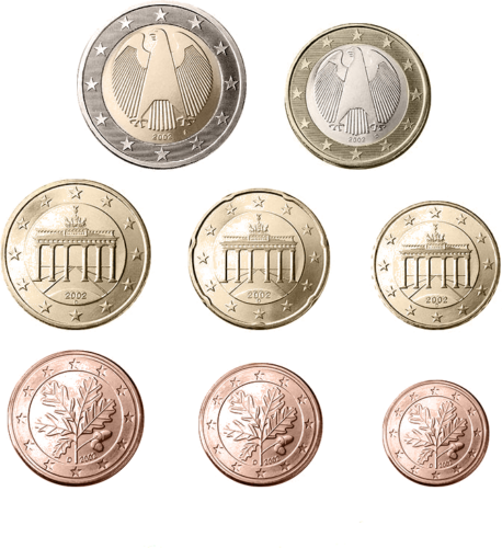 2002 Vokietija Euro monetų rinkinys (1)