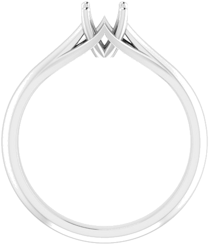 14K White 4.8 mm Round Solitaire Engagement Ring Mounting (2)