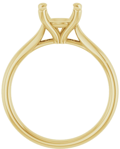 Sužadėtuvių Žiedas 18k yellow gold Round 8mm (2)