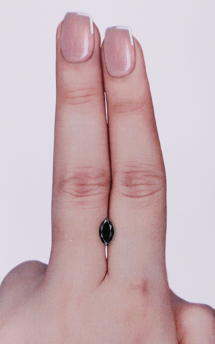 0.6 carat Fancy Black-VVS2 Natūralus Marquise Deimantas (1)
