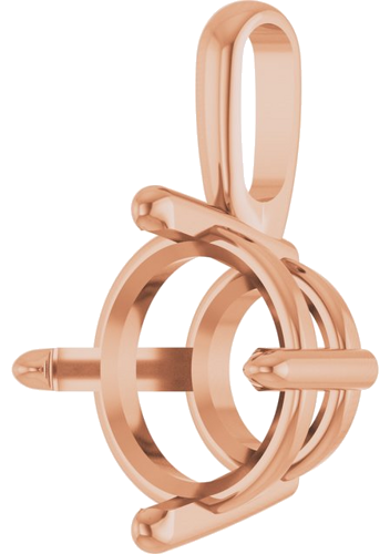 Pakabukas „Solitaire“ 14k rose gold Round 10mm (2)