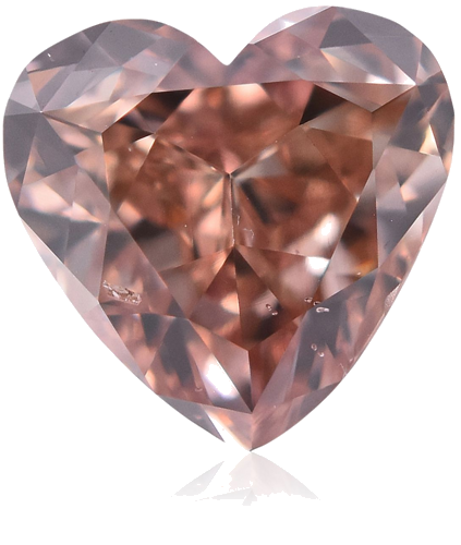 0.42 carat Fancy Deep Brownish Orangey Pink-SI1 Natūralus Heart Deimantas (1)