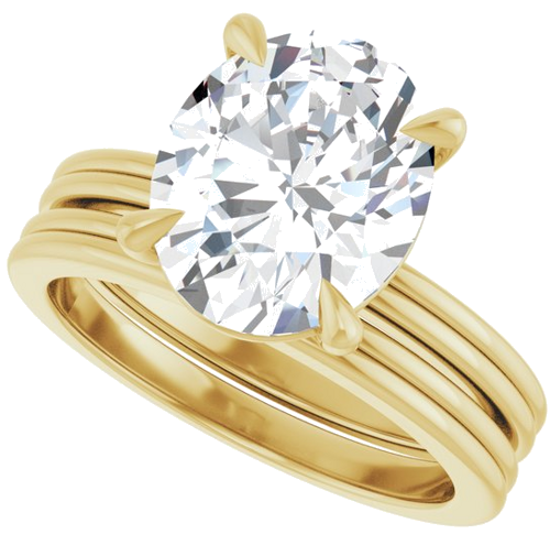 Sužadėtuvių Žiedas „Claw-Prong Solitaire“ 14k yellow gold Oval 11mm x 9mm (10)