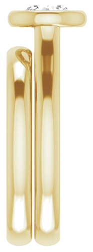 Sužadėtuvių Žiedas „Bezel-Set Solitaire“ 10k yellow gold Round 6mm (9)