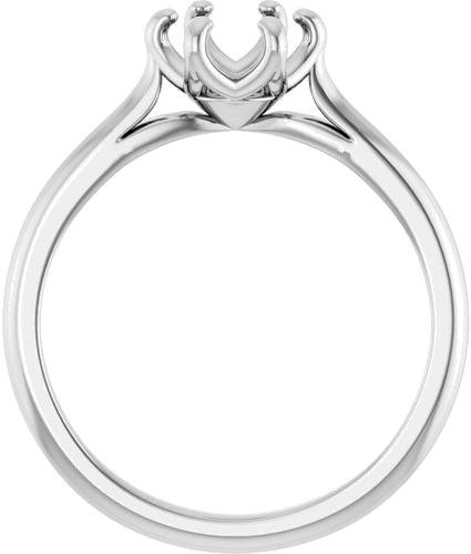Platinum 7 mm Round Solitaire Engagement Ring Mounting (2)