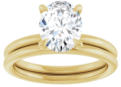 Sužadėtuvių Žiedas „Claw-Prong Solitaire“ 14k yellow gold Oval 9mm x 7mm (8)