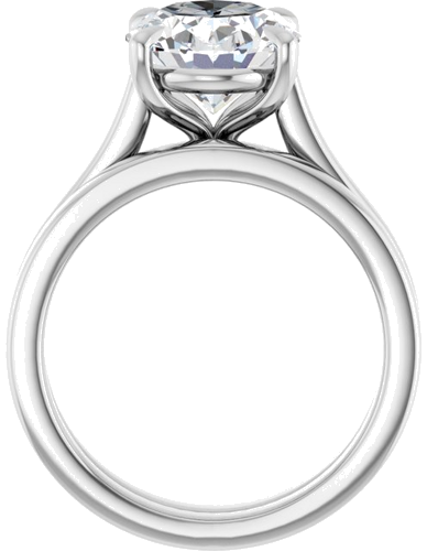 Sužadėtuvių Žiedas „Claw-Prong“ 14k white gold Oval 11mm x 9mm (7)