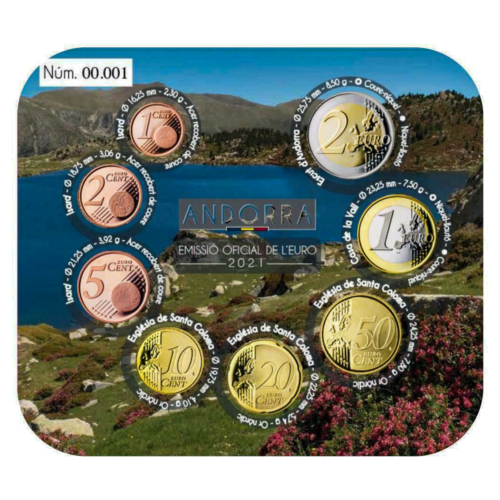 2021 Андора Комплект евро монети (4)