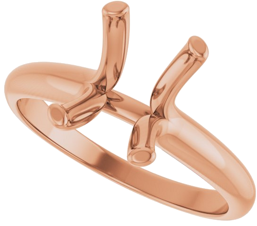 Sužadėtuvių Žiedas „Solitaire“ 14k rose gold Emerald 9mm x 7mm (5)