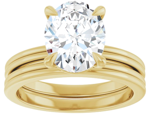 Sužadėtuvių Žiedas „Claw-Prong Solitaire“ 14k yellow gold Oval 10mm x 8mm (8)