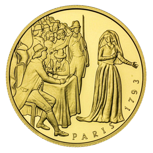 1000 шиллингов Мария Антуанетта 1997 Австрия золотая монета (2)