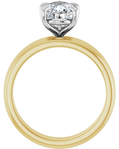 Sužadėtuvių Žiedas „Claw-Prong“ 14k yellow/white gold Pear 10mm x 7mm (7)