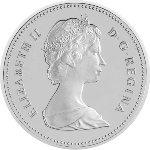1 dolārs Kanāda Elizabete II sudraba monēta (2)