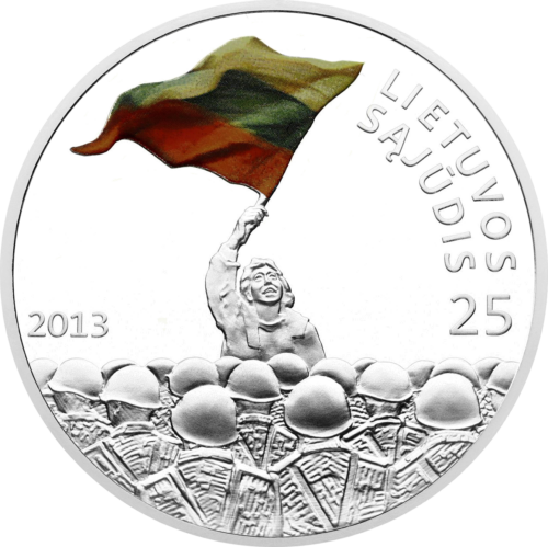 2013 Movement of Lithuania, 50 litas silver coin PF 70 ULTRA CAMEO (3)