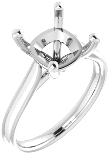 Sužadėtuvių Žiedas „Solitaire“ 585 Baltojo Aukso Cushion 9mm (1)